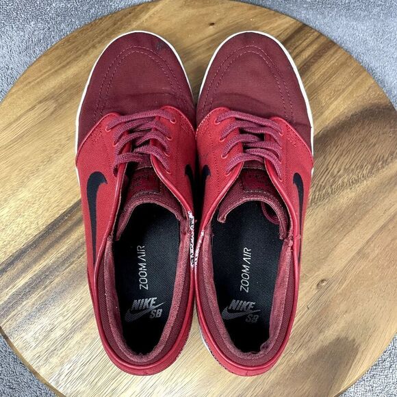 Nike SB Zoom Stefan Janoski Men's 8.5 Canvas Red Black Skateboard Sneakers Shoes - Picture 7 of 9